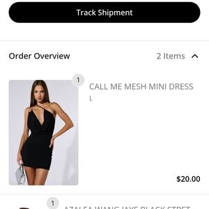 AKIRA Black Mesh Mini Dress